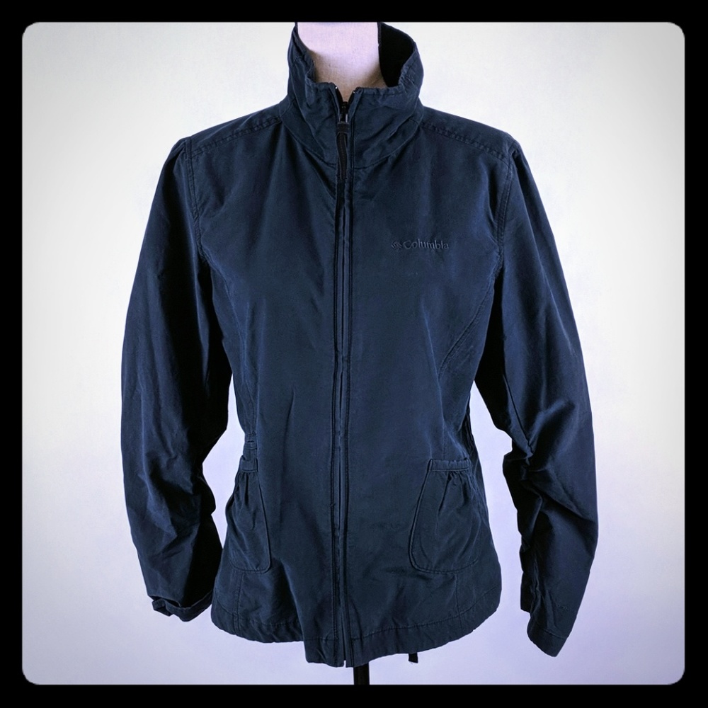 Columbia zippered jacket Large black lightweight